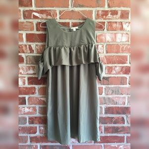 Miami Olive Green Cold Shoulder Dress